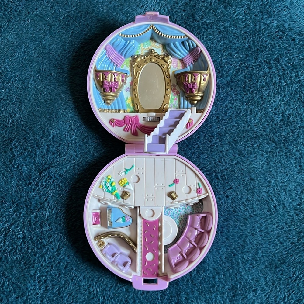 Vintage Polly Pocket Ballerina Purple Compact by Bluebird Toys 1993-COMPACT ONLY